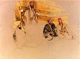John Frederick Lewis Canvas Paintings - A Bedouin Encampment, Mount Sinai
